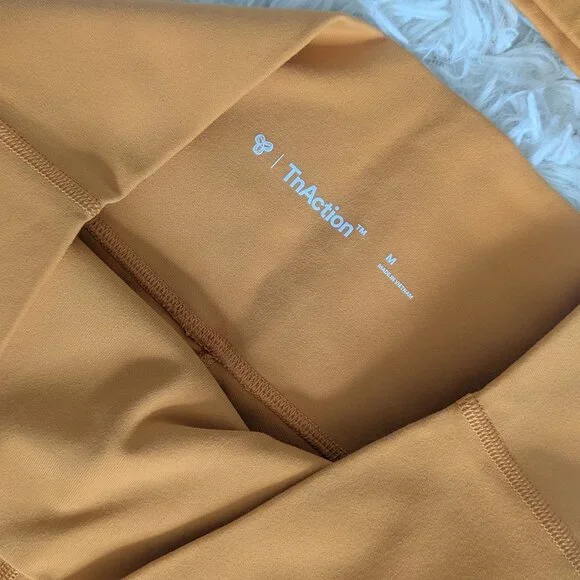 Aritzia TnAction Active Set — Mustard Yellow (M) NWT | Sports Bra + High-Waist B - Picture 3 of 4